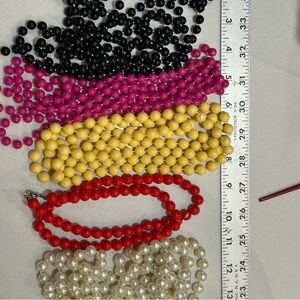 Vintage beaded string necklaces
